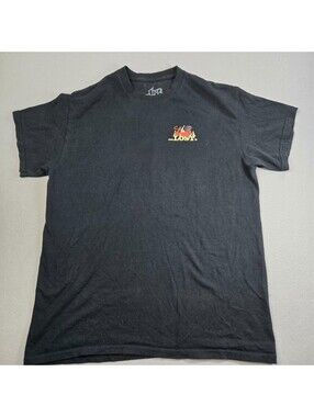 Lost Enterprises Mens M Devil Girl Graphic T Shirt Black Cotton Skate Surf Y2K